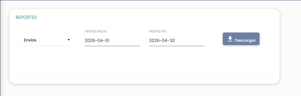 Reportes logísticos en Teiker